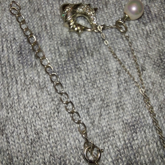 18" Seashell Necklacw with Pearl 925 - Picture 3 of 3